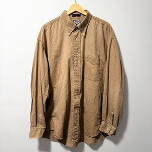 Façonnable Albert Goldberg Khaki Twill Button Down XL Vintage